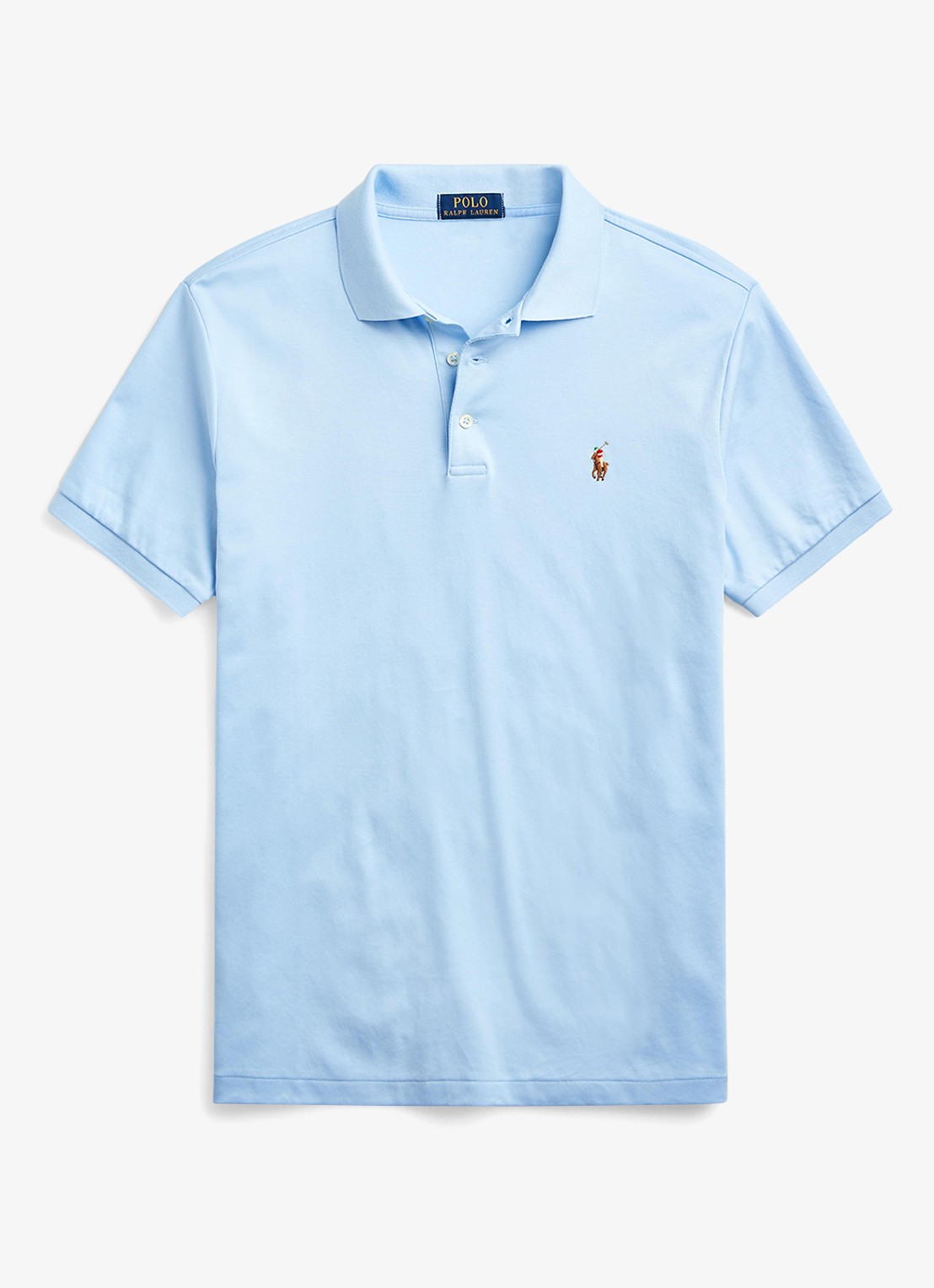 Ralph Lauren Custom slim fit polo met logo - voorkant 3 office  blue