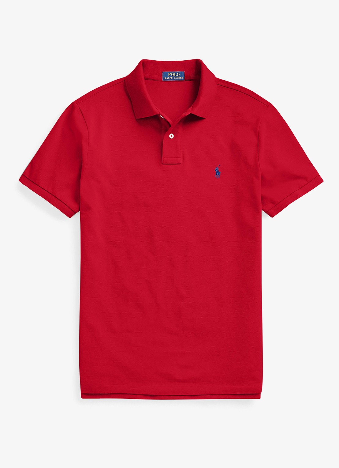 Ralph Lauren Custom slim fit polo met logoborduring - voorkant 2 rl2000 red / rood