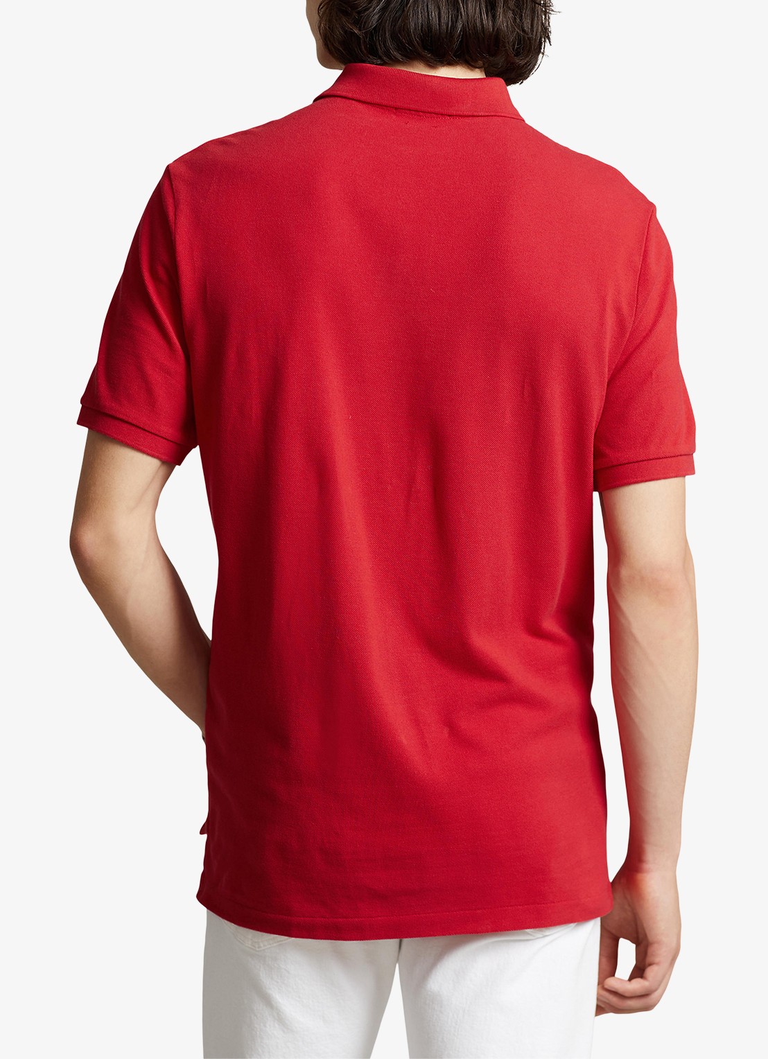 Ralph Lauren Custom slim fit polo met logoborduring - achterkant rl2000 red / rood