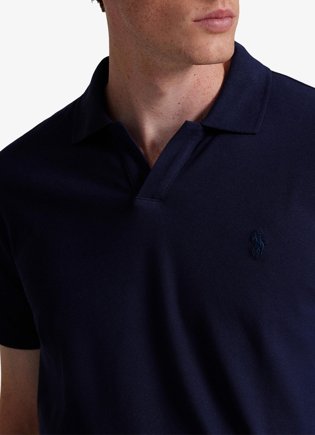 Ralph Lauren Custom slim fit polo met logoborduring - detail 3 refined navy/c7587-3nmc