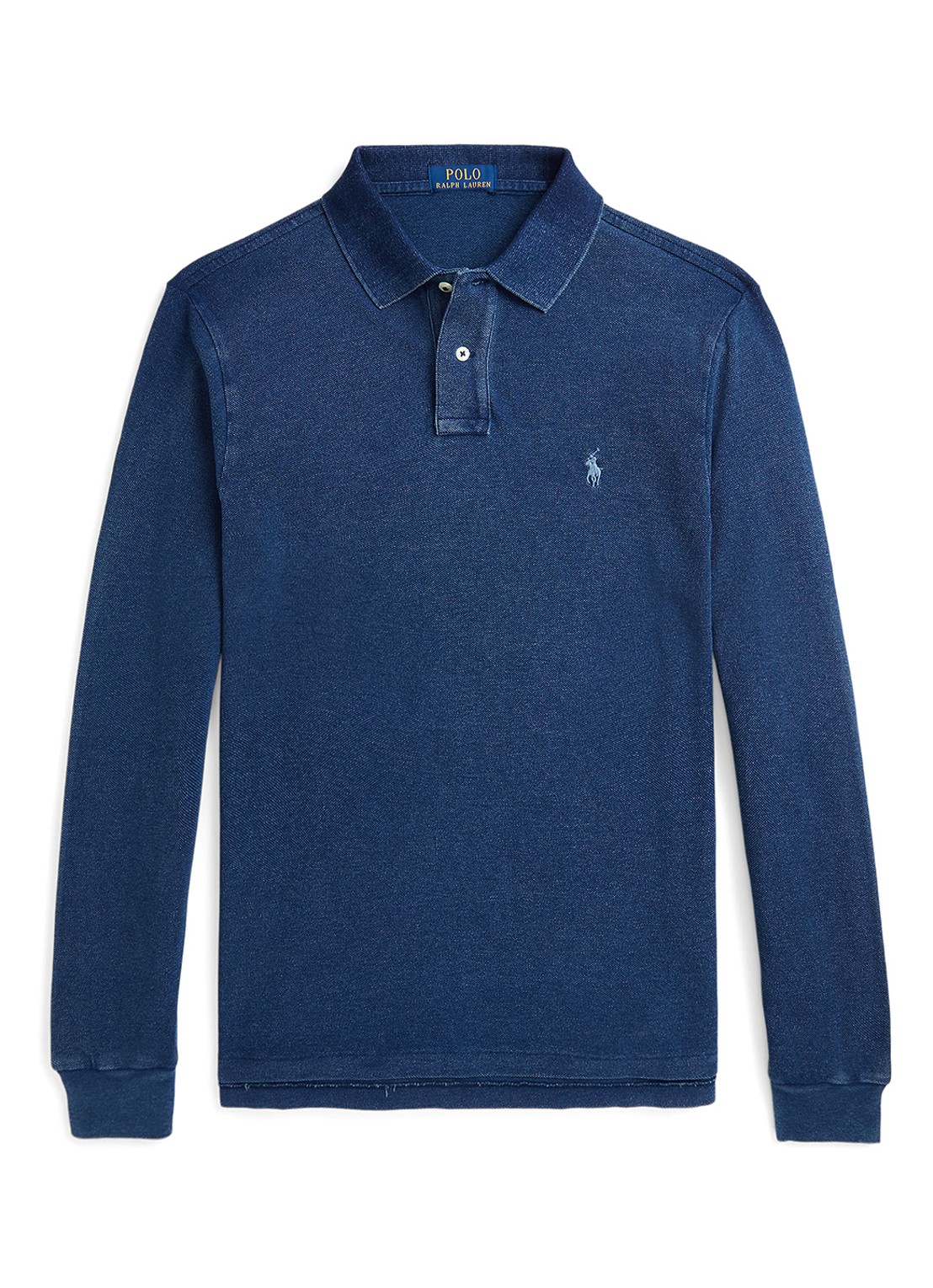 Ralph Lauren Custom slim fit polo met logoborduring - voorkant 2 dark indigo / donkerblauw