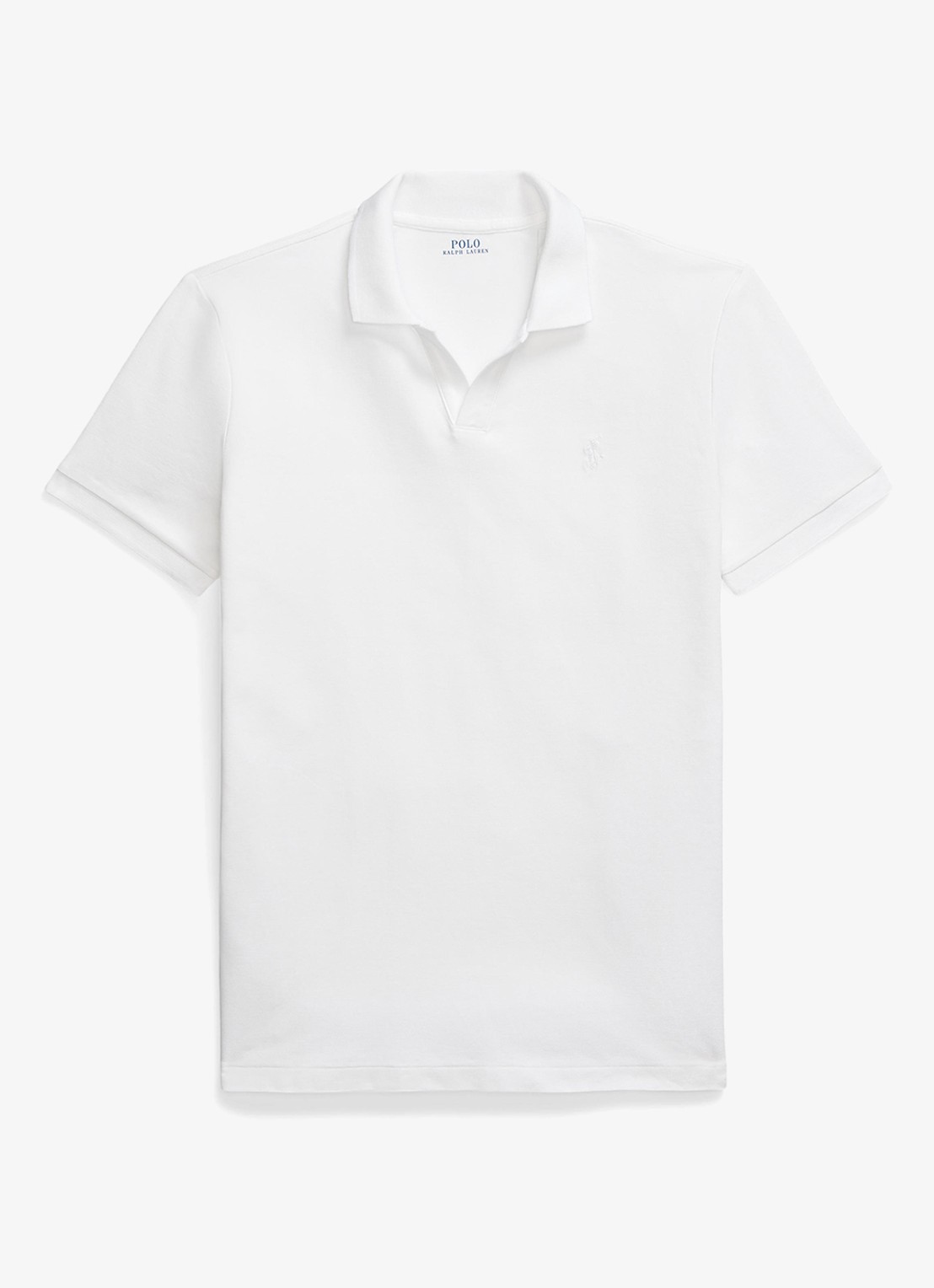 Ralph Lauren Custom slim fit polo met logoborduring - voorkant white/c1730-3nmb