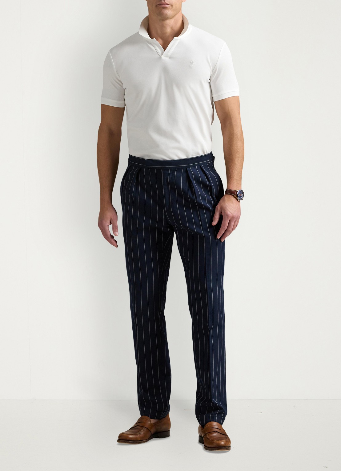 Ralph Lauren Custom slim fit polo met logoborduring - voorkant 2 white/c1730-3nmb