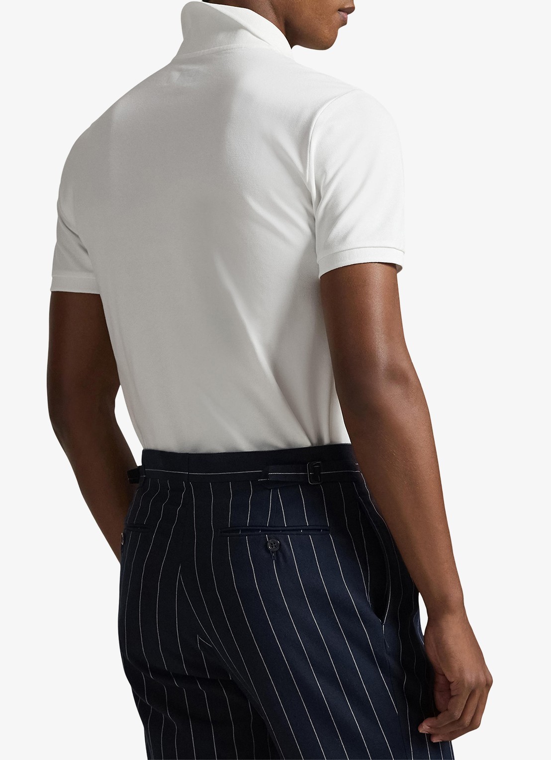 Ralph Lauren Custom slim fit polo met stretch - achterkant 3 wit