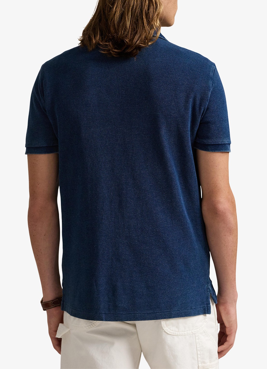 Ralph Lauren Custom slim fit polo van piqué katoen met logo - achterkant 2 dark indigo / donkerblauw