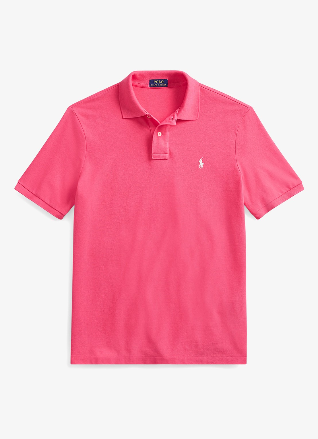 Ralph Lauren Custom slim fit polo van piqué katoen - voorkant 3 hot pink/c2740