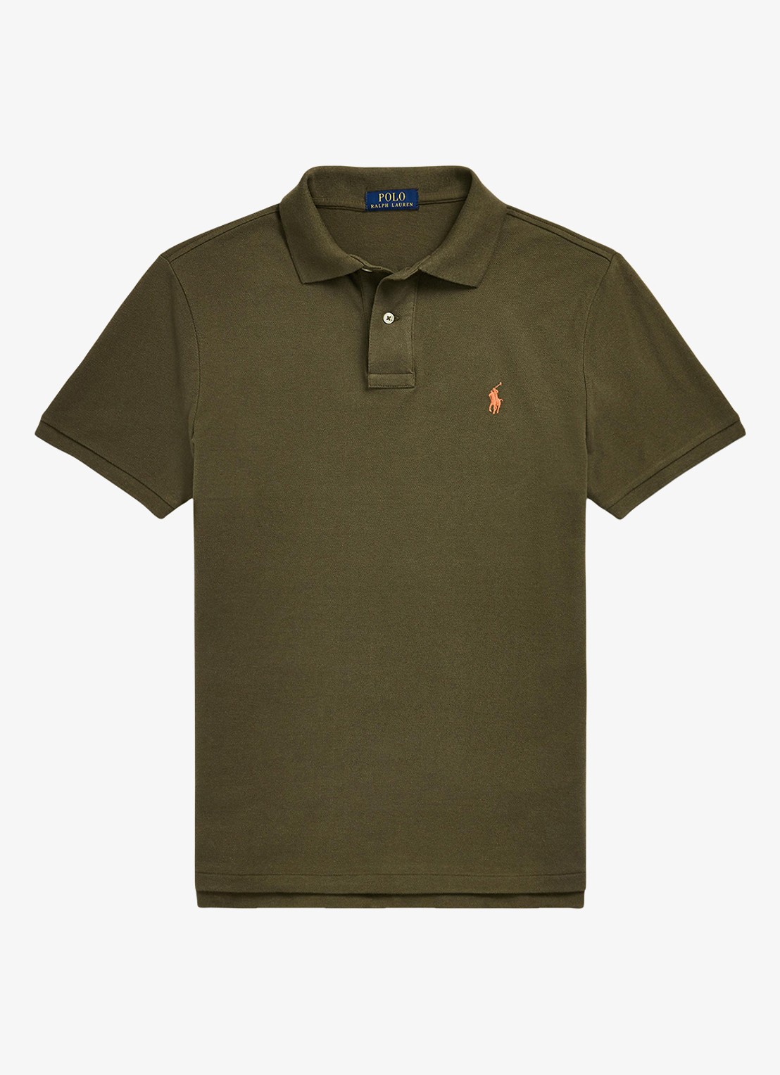 Ralph Lauren Custom slim fit polo van piqué katoen - voorkant 3 defender green/c2226
