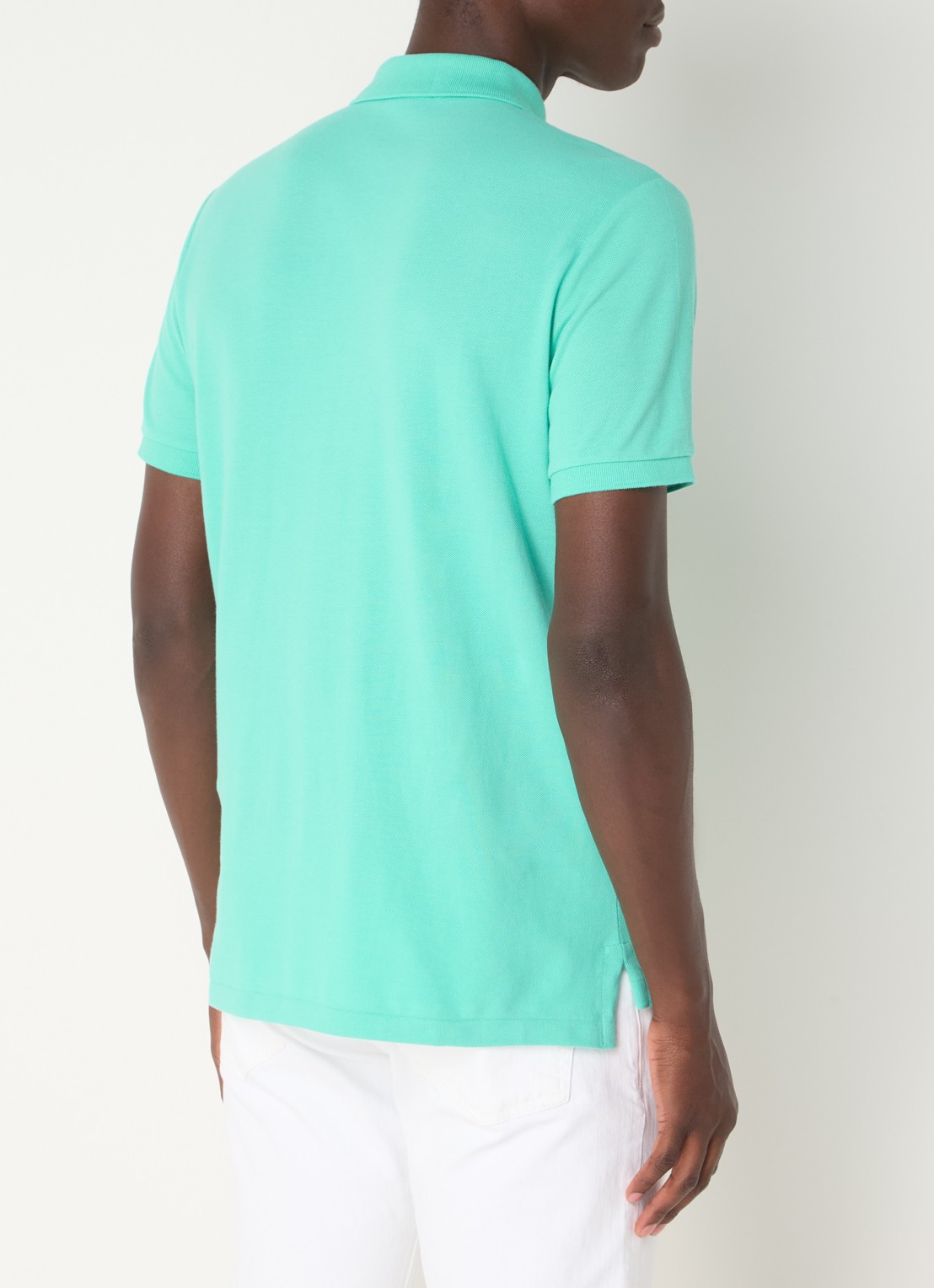Ralph Lauren Custom slim fit polo van piqué katoen - achterkant 2 sunset green/c3125