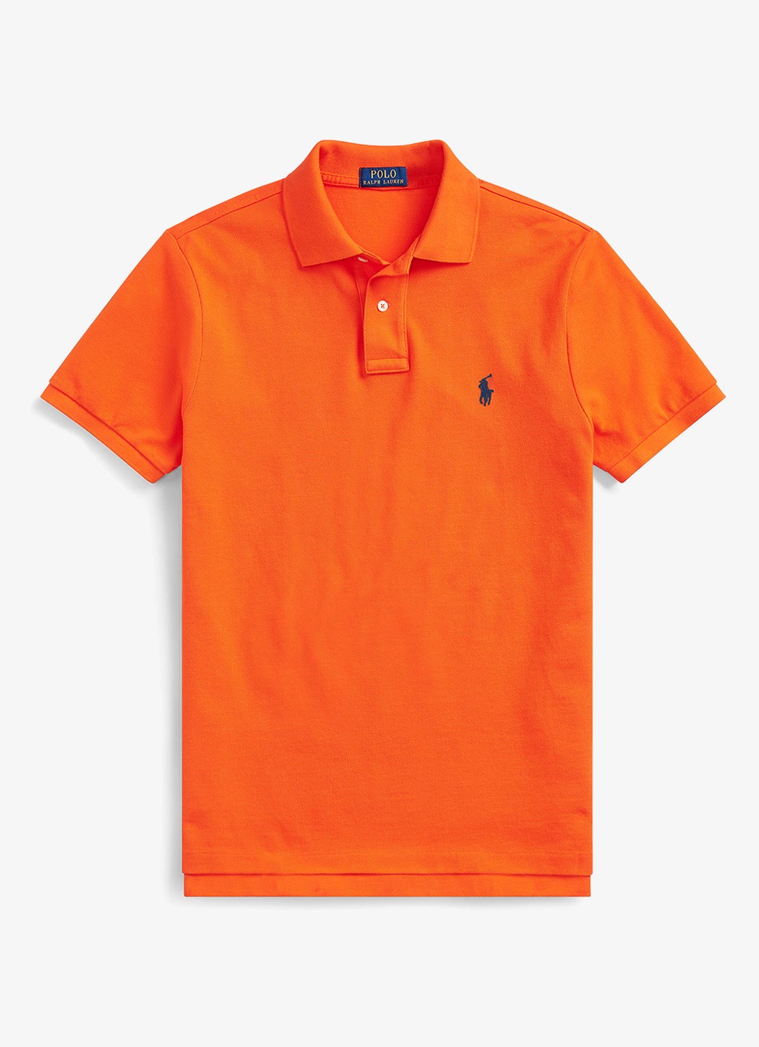 Ralph Lauren Custom slim fit polo van piqué katoen - voorkant sailing orange/c7318