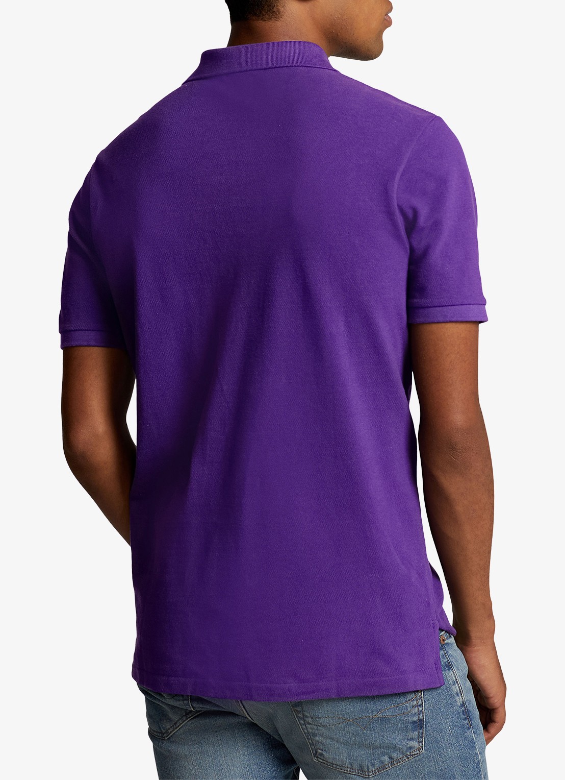Ralph Lauren Custom slim fit polo van piqué katoen - achterkant 8 chalet purple/c5229