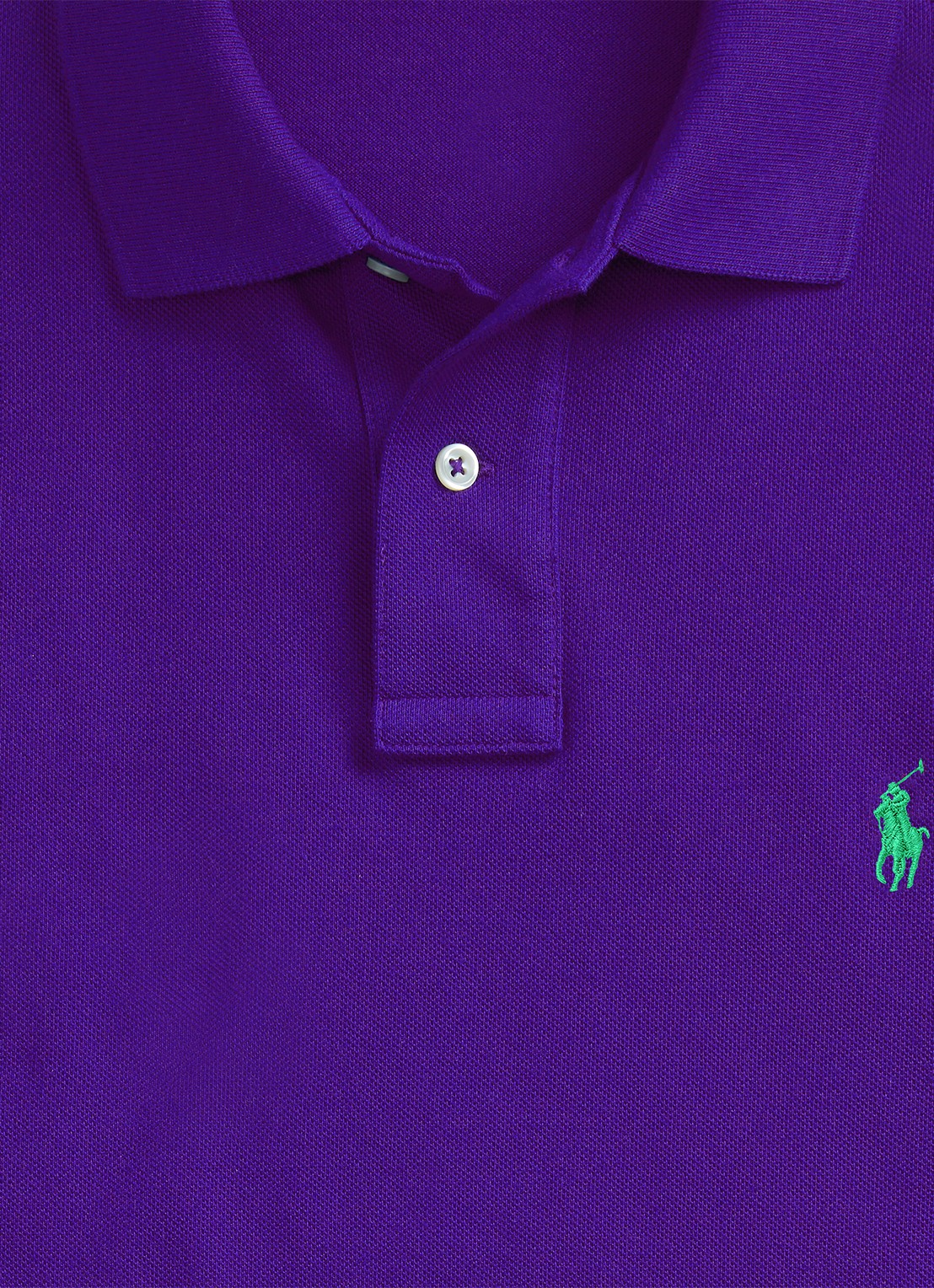 Ralph Lauren Custom slim fit polo van piqué katoen - detail 3 chalet purple/c5229