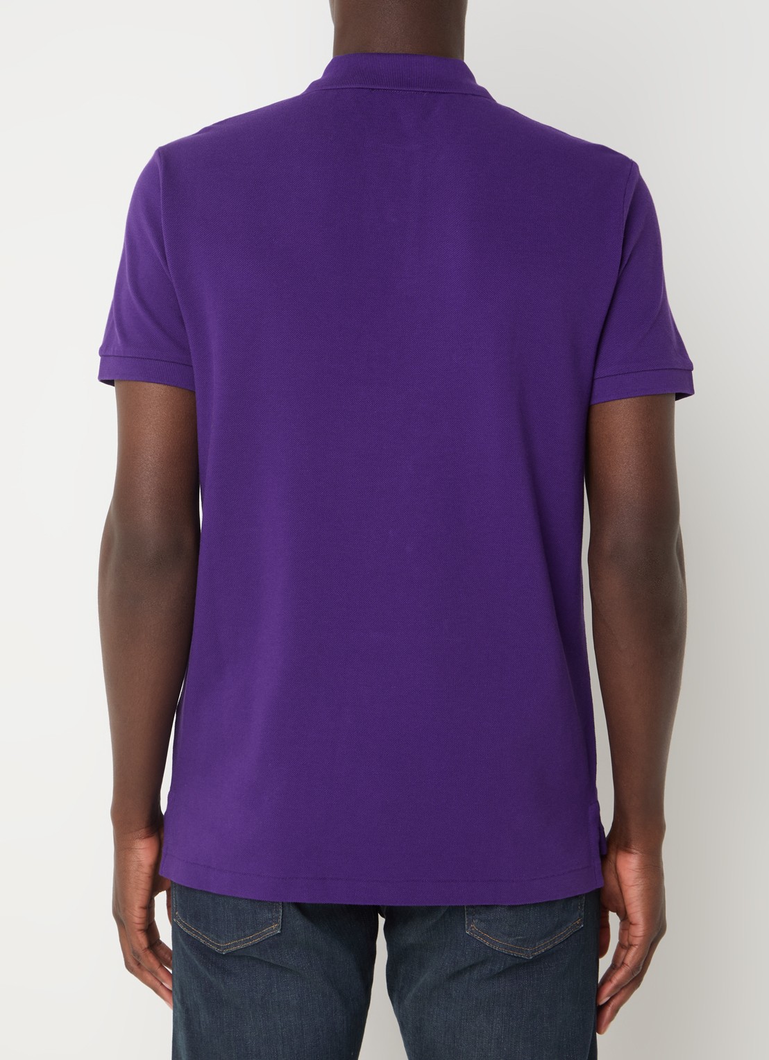 Ralph Lauren Custom slim fit polo van piqué katoen - achterkant 9 chalet purple/c5229