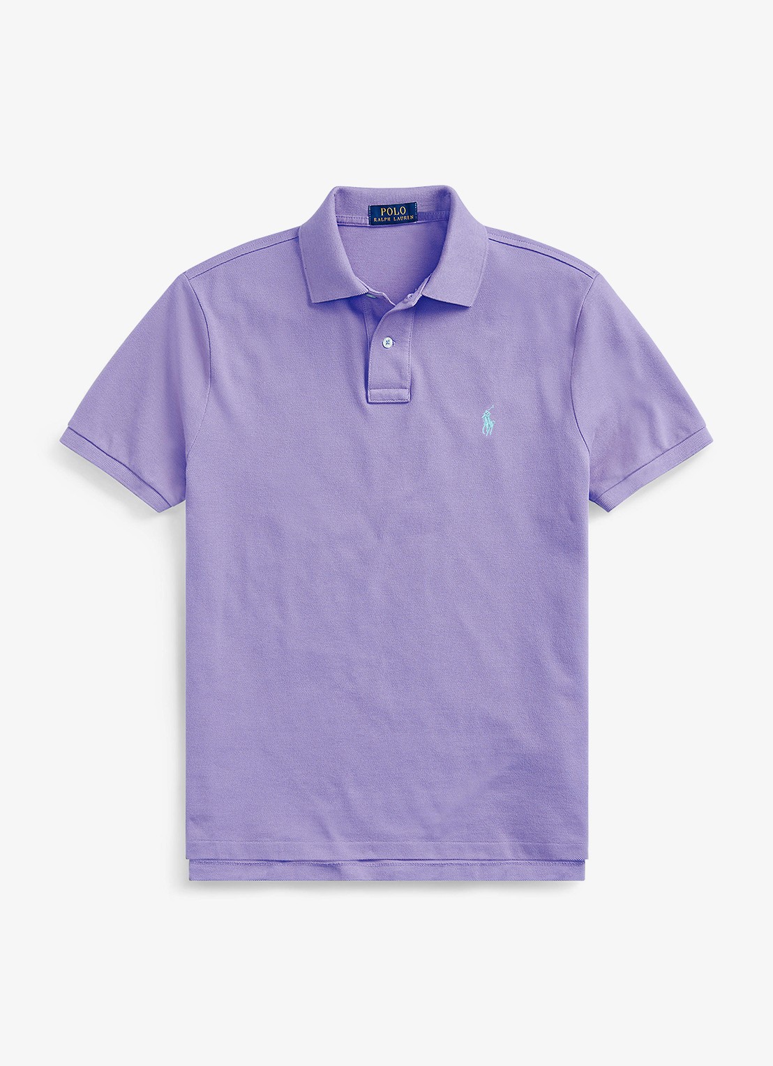 Ralph Lauren Custom slim fit polo van piqué katoen - voorkant hampton purple/c6103