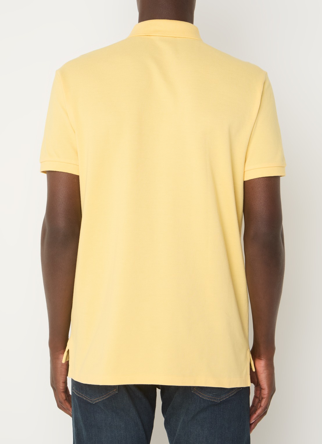 Ralph Lauren Custom slim fit polo van piqué katoen - achterkant 4 corn yellow/c6103