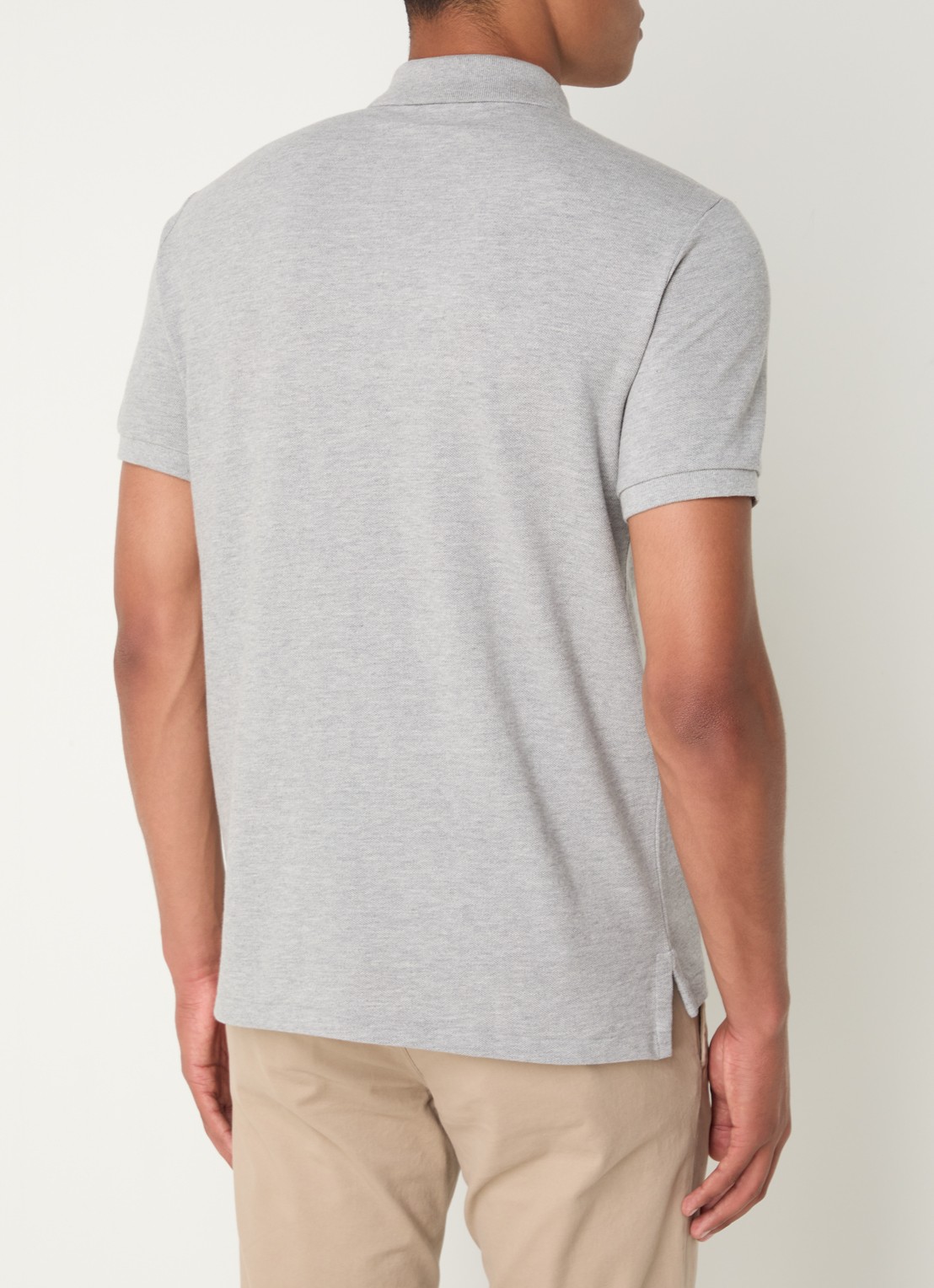 Ralph Lauren Custom slim fit polo van piqué katoen - achterkant 4 andover heather/c7927