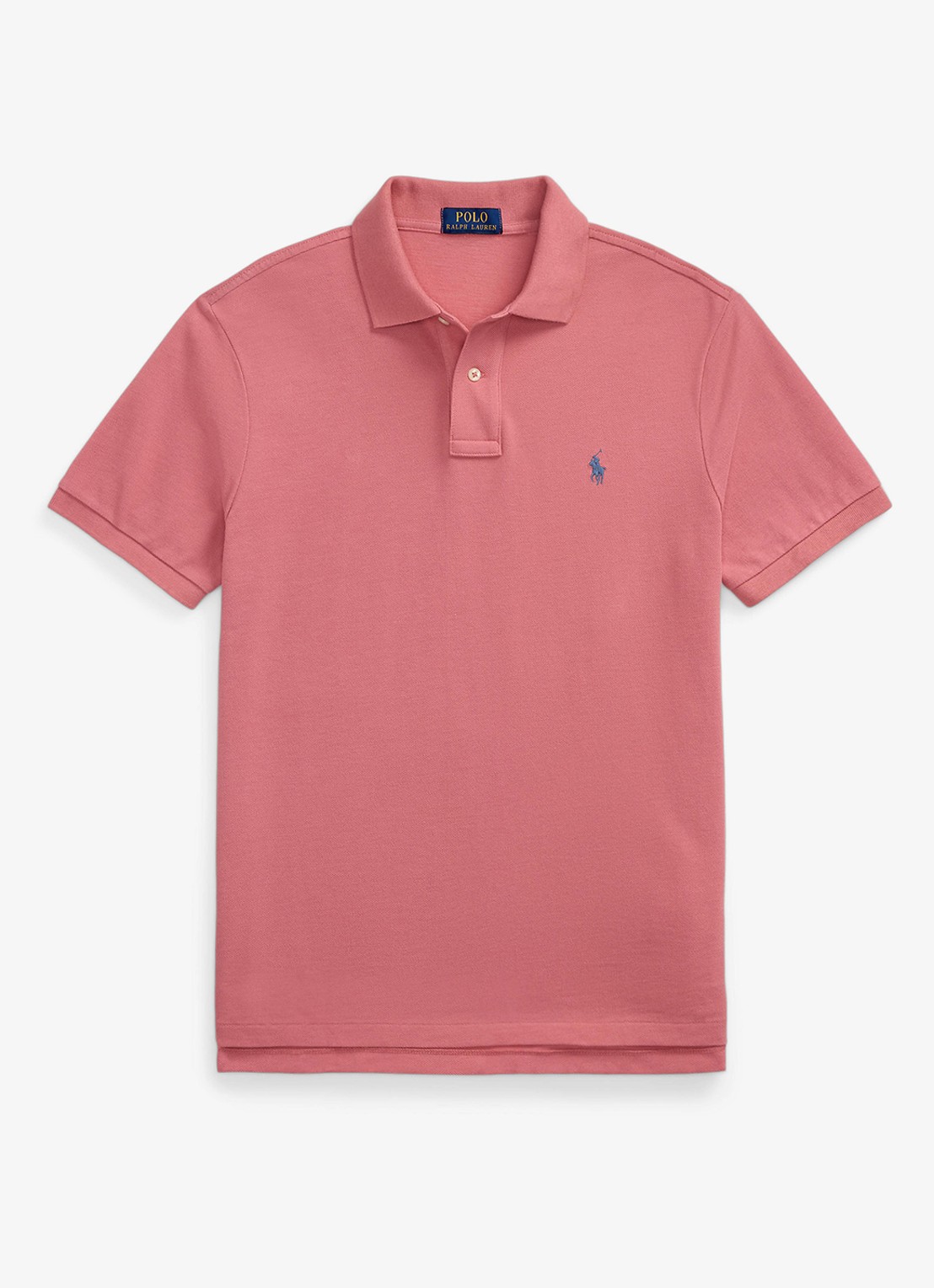 Ralph Lauren Custom slim fit polo van piqué katoen - voorkant 2 desert rose / roze
