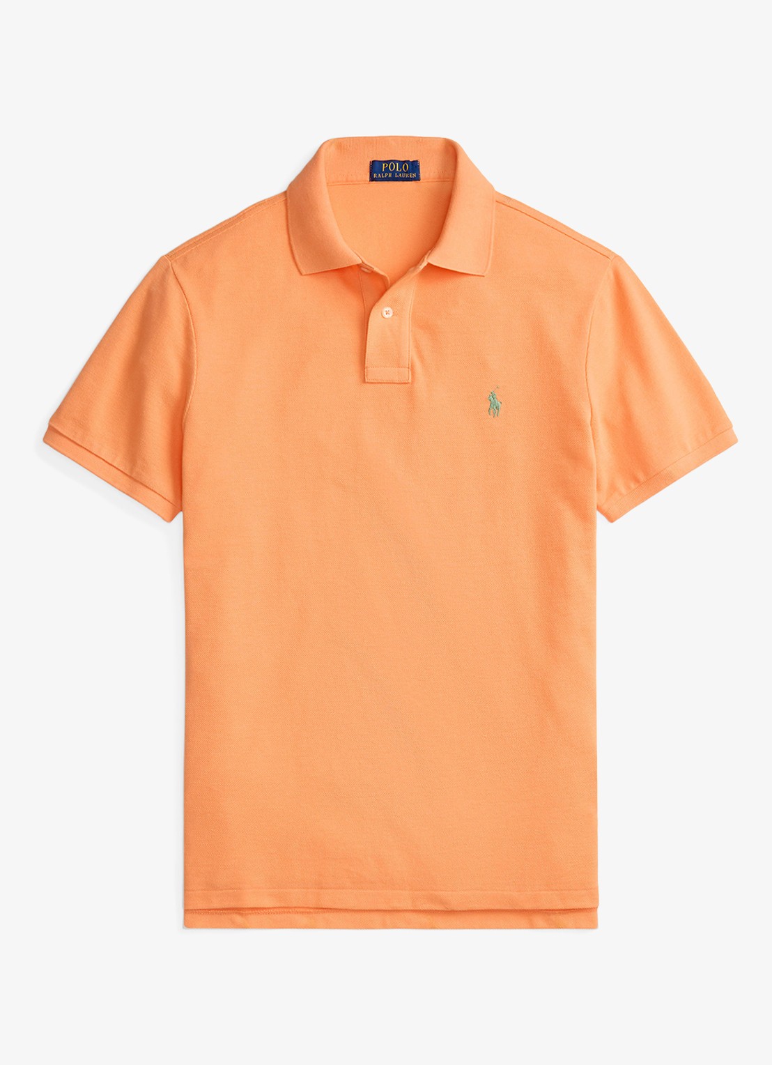 Ralph Lauren Custom slim fit polo van piqué katoen - voorkant 2 pompano orange / oranje