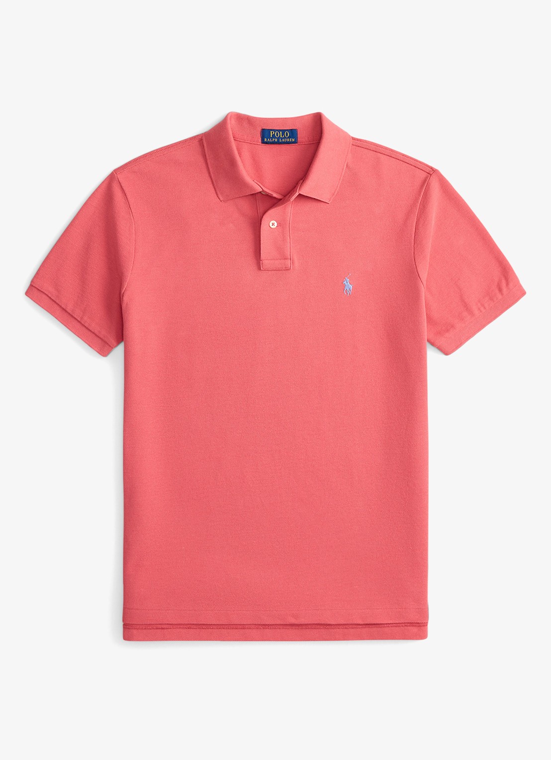 Ralph Lauren Custom slim fit polo van piqué katoen - voorkant 5 red sky - rood