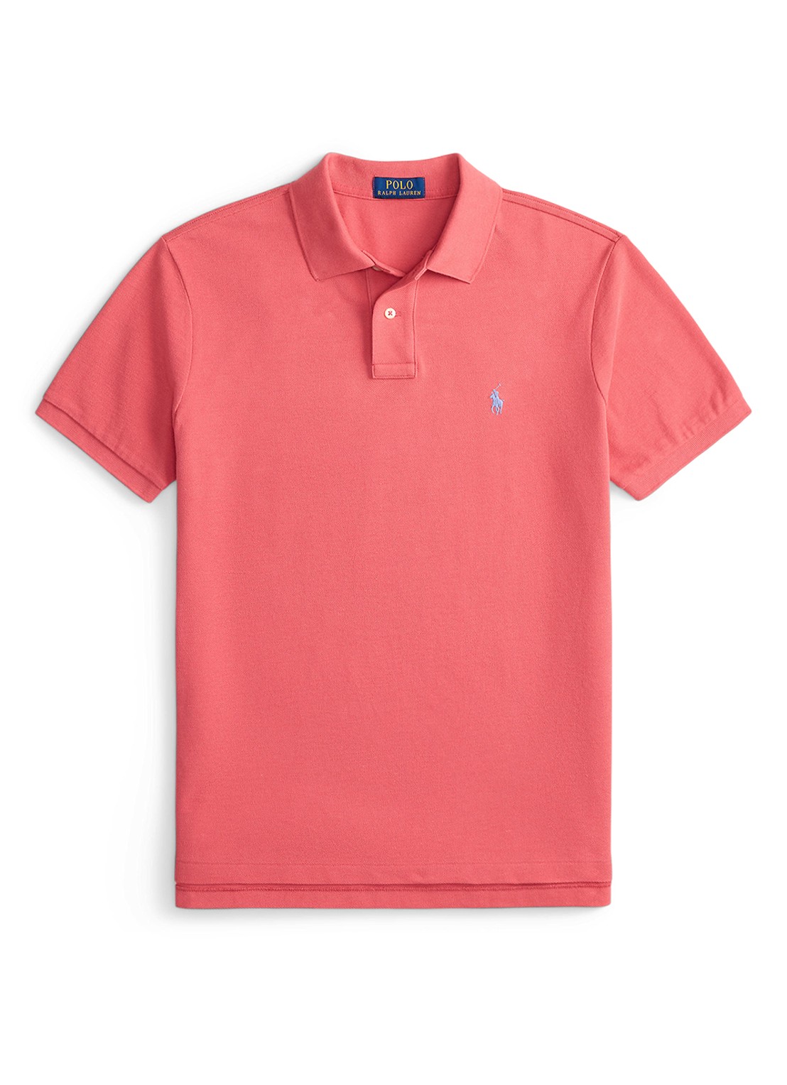 Ralph Lauren Custom slim fit polo van piqué katoen - voorkant 6 red sky - rood