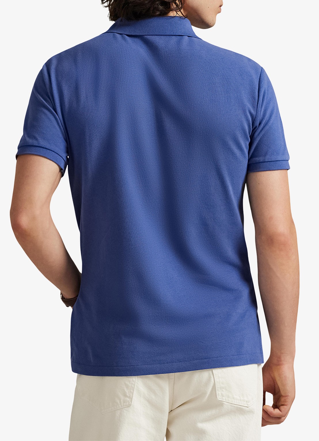 Ralph Lauren Custom slim fit polo van piqué katoen - achterkant 3 old royal/c7215-47ww