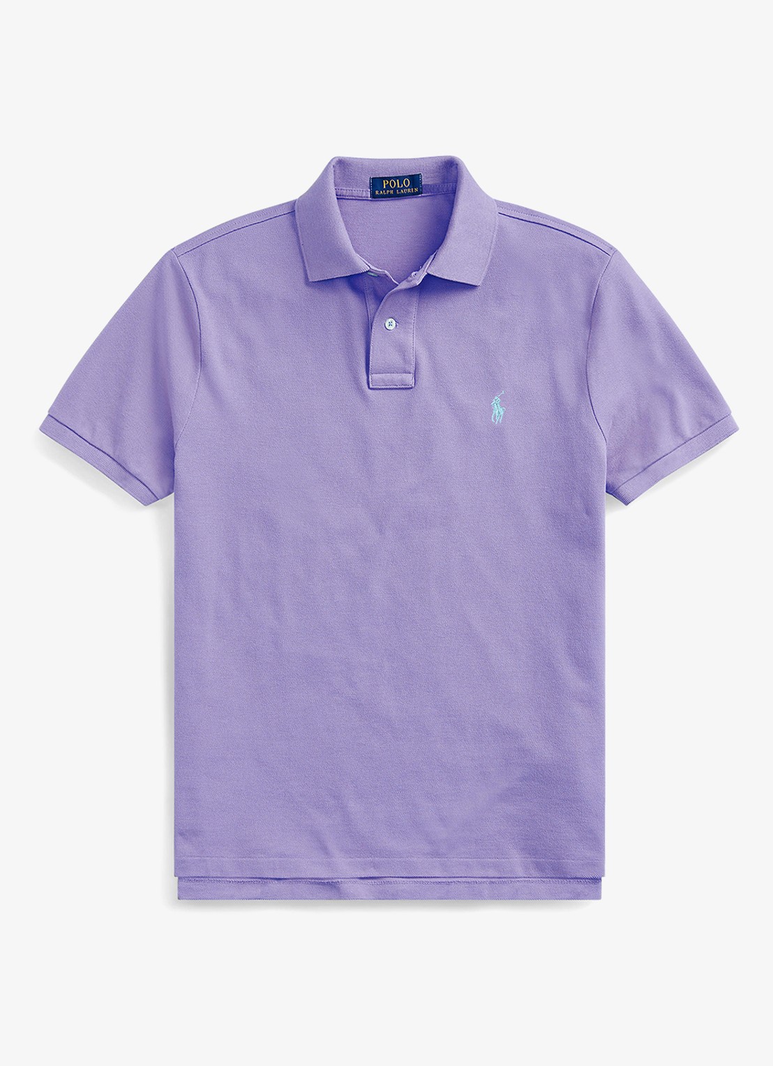 Ralph Lauren Custom slim fit polo van piqué katoen - voorkant 4 cactus purple