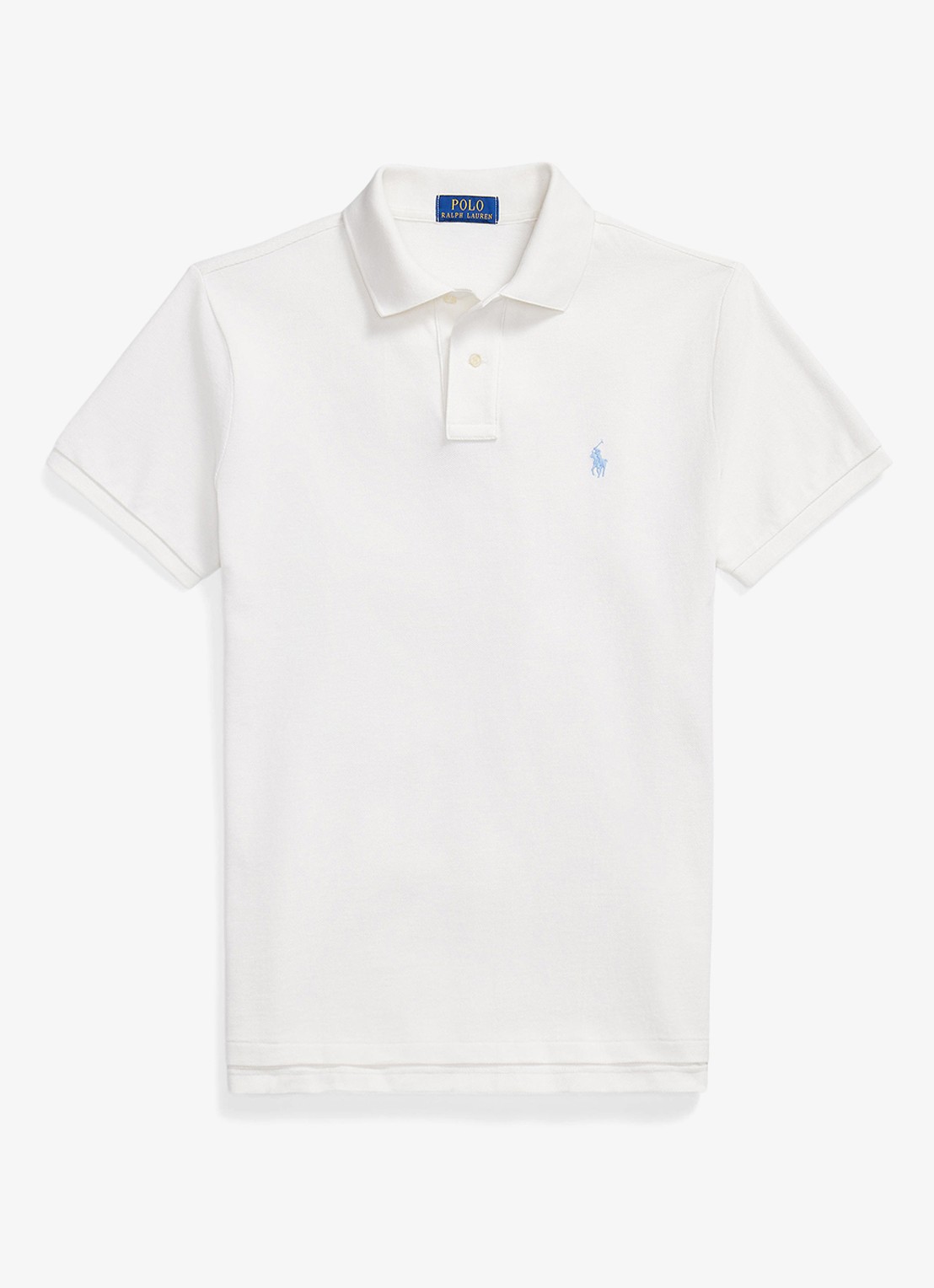 Ralph Lauren Custom slim fit polo van piqué katoen - voorkant 4 antique cream/c7114-zxw3
