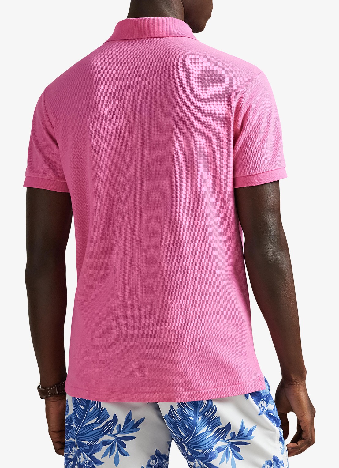 Ralph Lauren Custom slim fit polo van piqué katoen - achterkant 3 baja pink/c6995-zyvc
