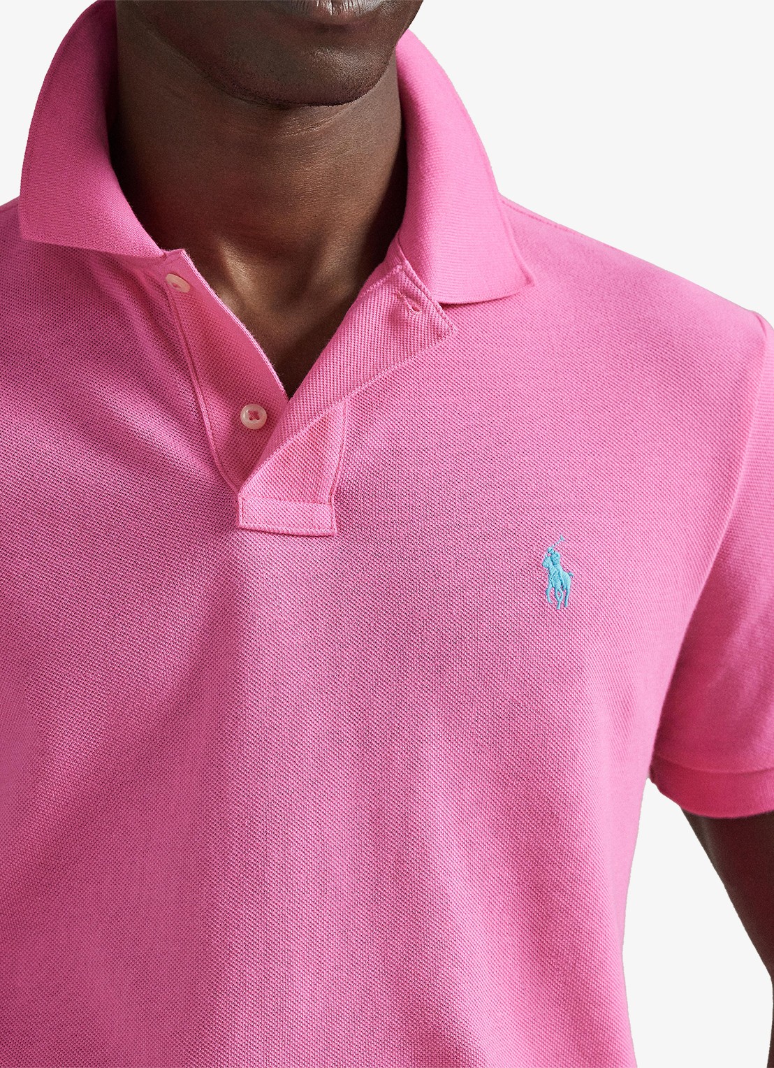 Ralph Lauren Custom slim fit polo van piqué katoen - detail 5 baja pink/c6995-zyvc