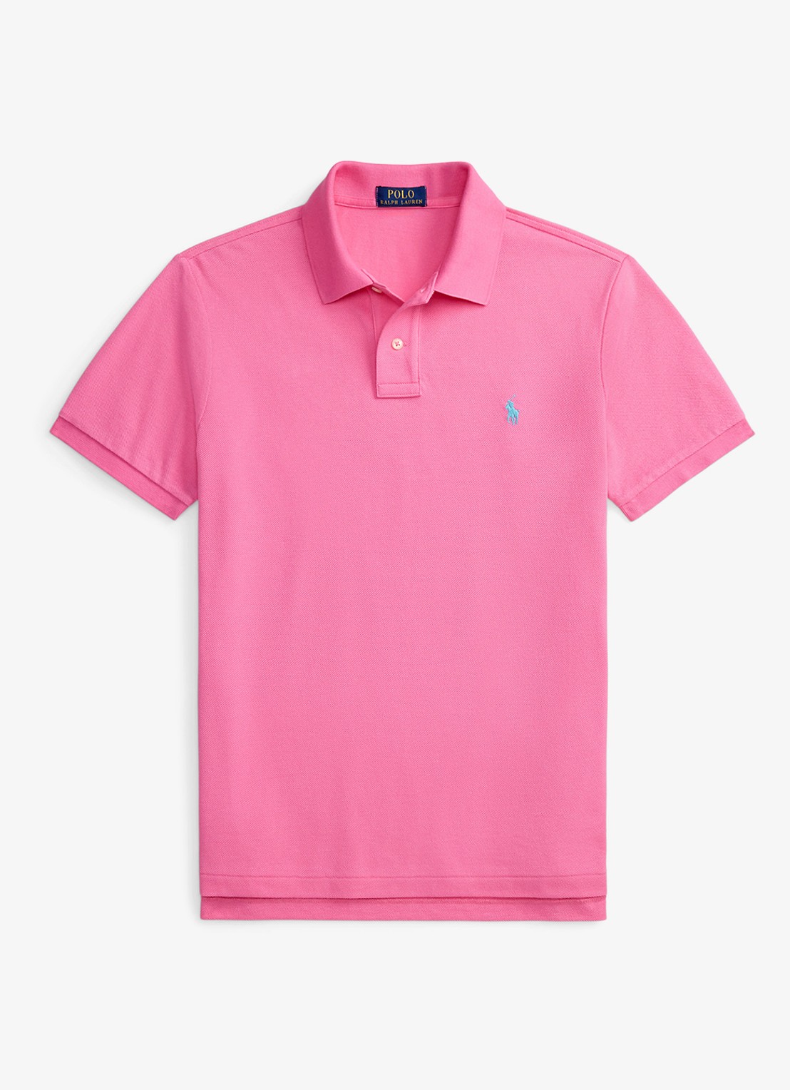 Ralph Lauren Custom slim fit polo van piqué katoen - voorkant baja pink/c6995-zyvc