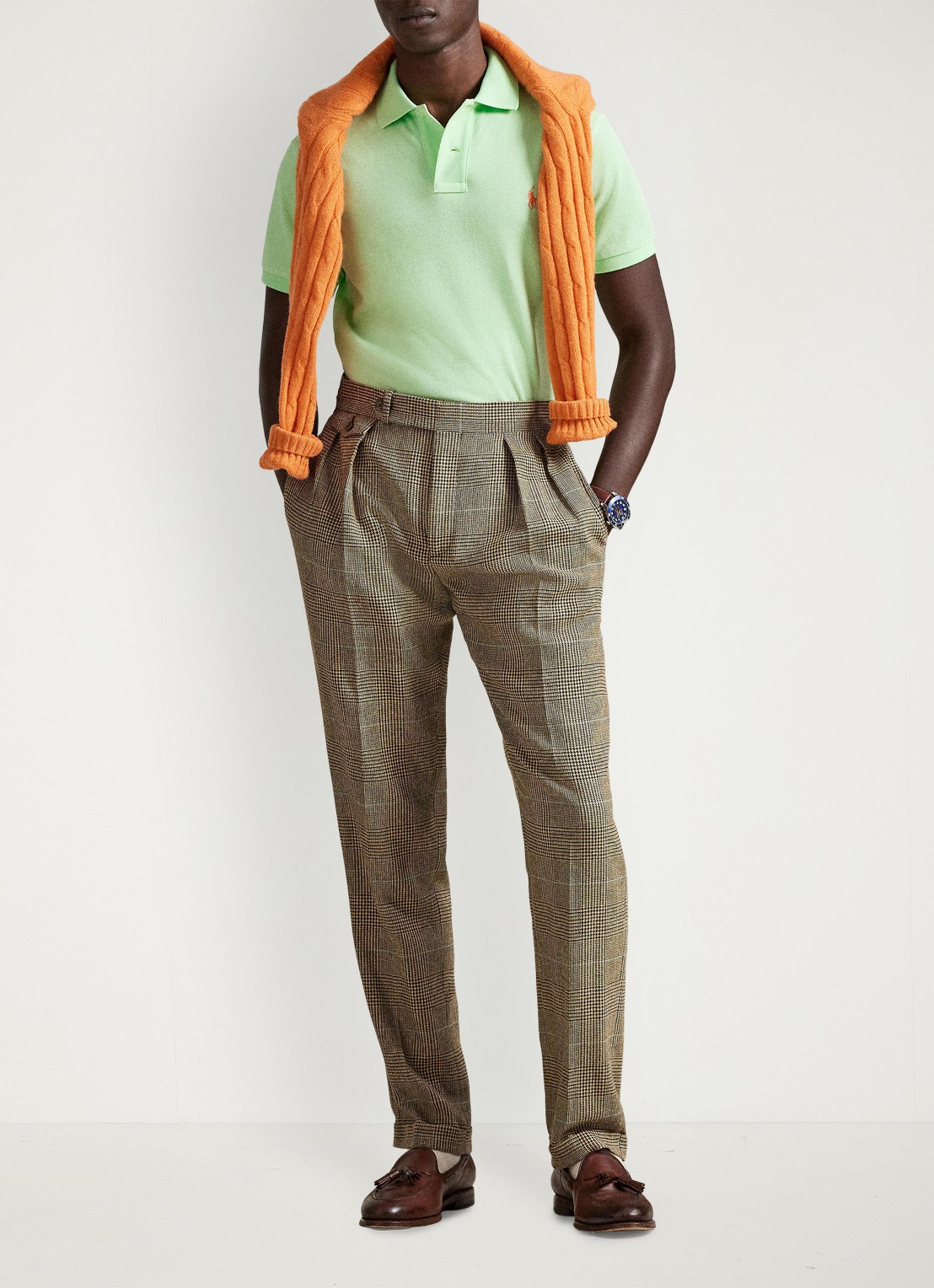 Ralph Lauren Custom slim fit polo van piqué katoen - detail 3 cruise lime/c2113-zyva