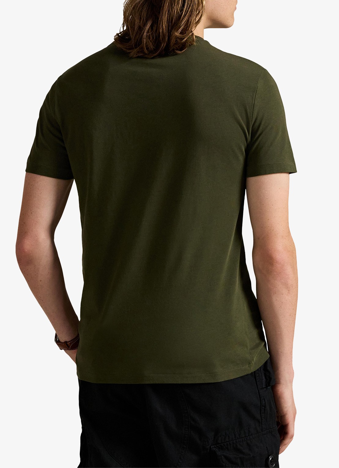 Ralph Lauren Custom slim fit T-shirt met logoborduring - achterkant 5 company olive/c9760