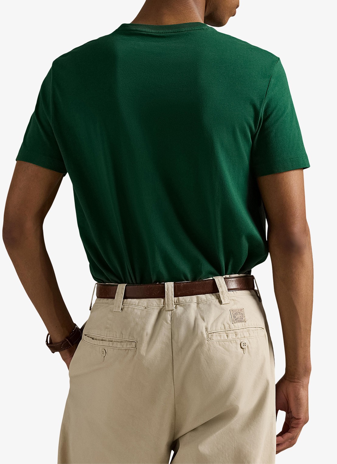 Ralph Lauren Custom slim fit T-shirt met logoborduring - achterkant 3 new forest/c1429-48jm