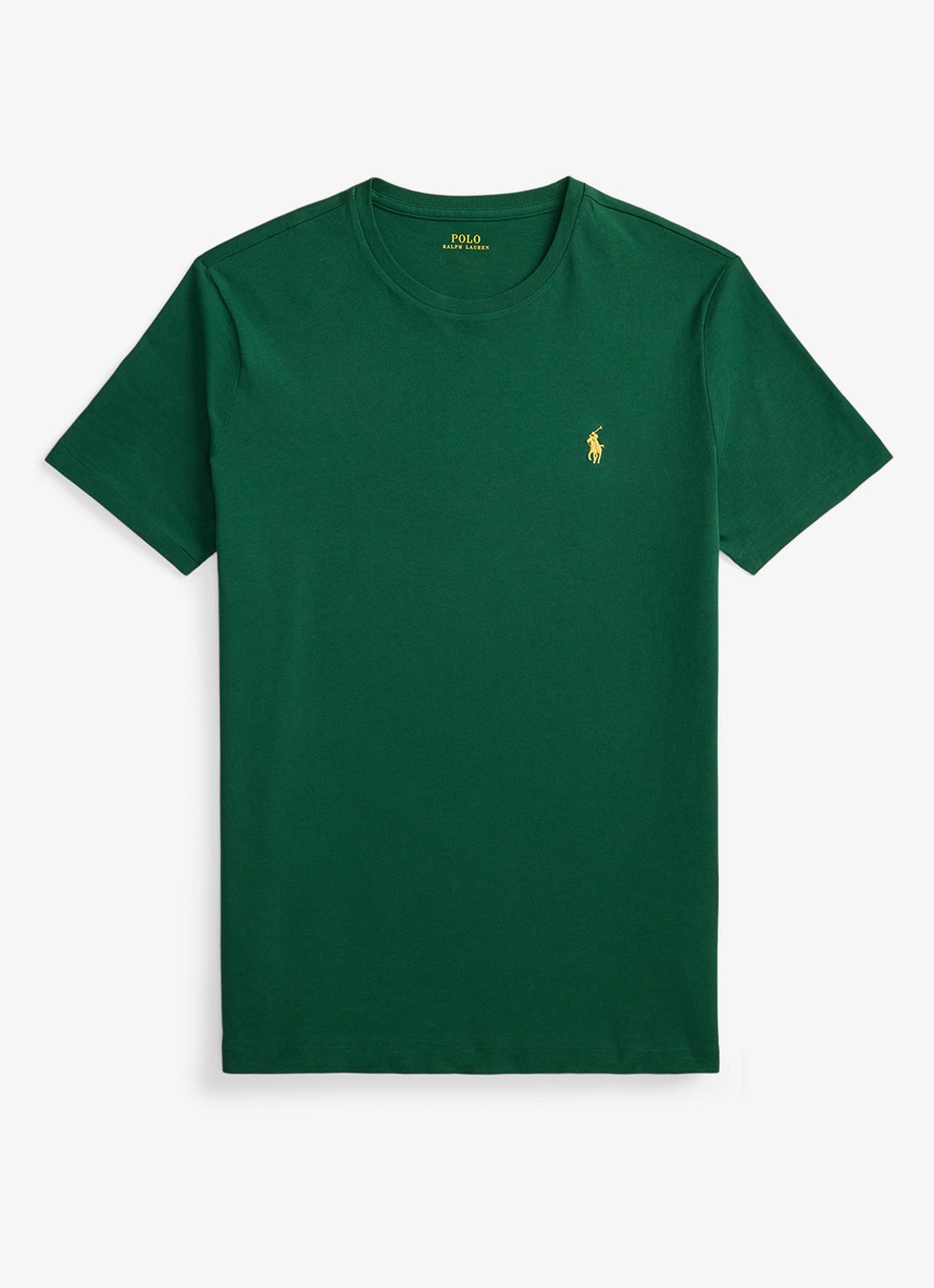 Ralph Lauren Custom slim fit T-shirt met logoborduring - voorkant new forest/c1429-48jm