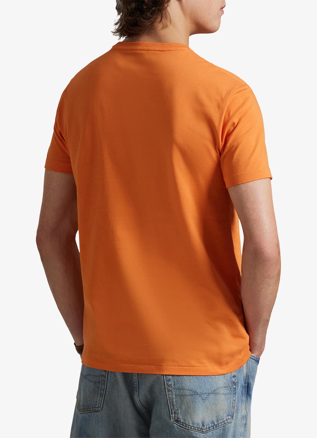 Ralph Lauren Custom slim fit T-shirt met logoborduring - achterkant bedford orange/c5190-46xa