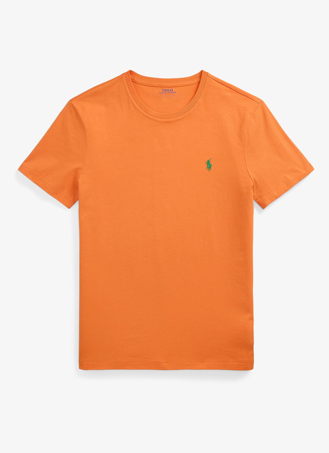 Ralph Lauren Custom slim fit T-shirt met logoborduring - voorkant 2 bedford orange/c5190-46xa