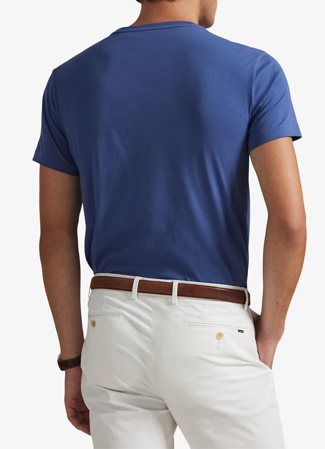 Ralph Lauren Custom slim fit T-shirt met logoborduring - achterkant old royal/c7215-47ww