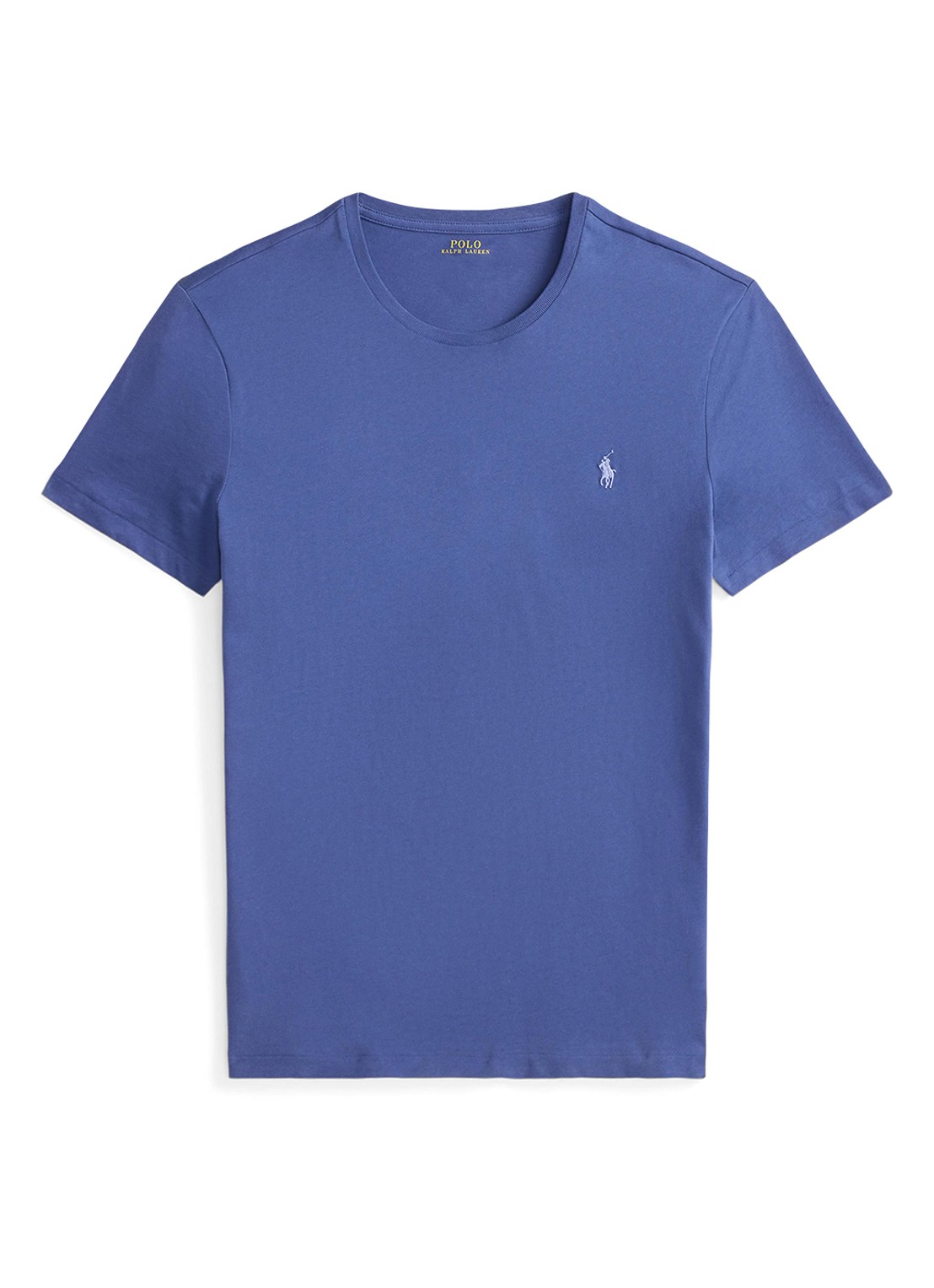 Ralph Lauren Custom slim fit T-shirt met logoborduring - voorkant 4 old royal/c7215-47ww
