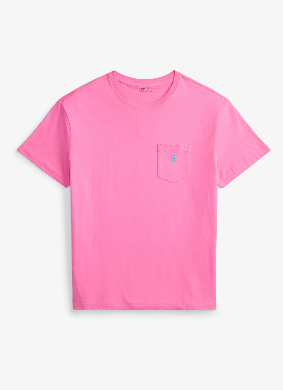 Ralph Lauren Custom slim fit T-shirt met logoborduring - voorkant 4 baja pink/c6995-zyvc