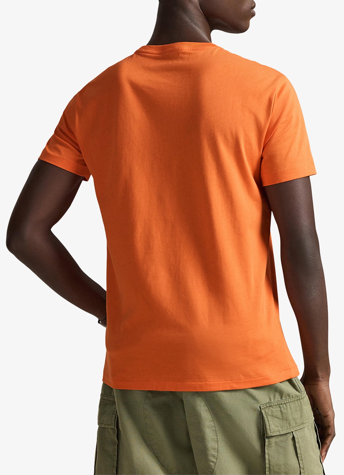 Ralph Lauren Custom slim fit T-shirt met logoborduring - achterkant 5 kona orange/c5204-zy9p