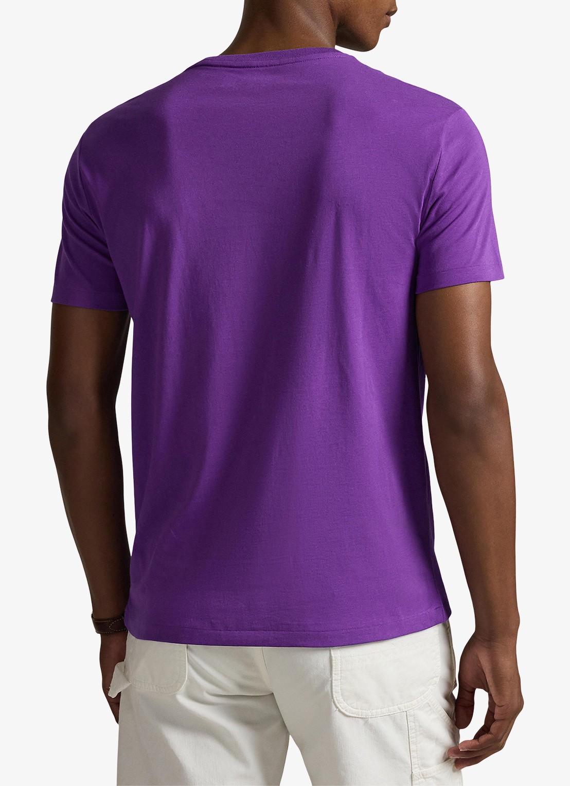 Ralph Lauren Custom slim fit T-shirt met logoborduring - achterkant cabana purple/c5223-zywt