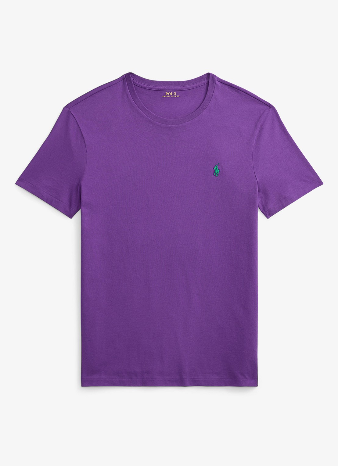 Ralph Lauren Custom slim fit T-shirt met logoborduring - voorkant 2 cabana purple/c5223-zywt