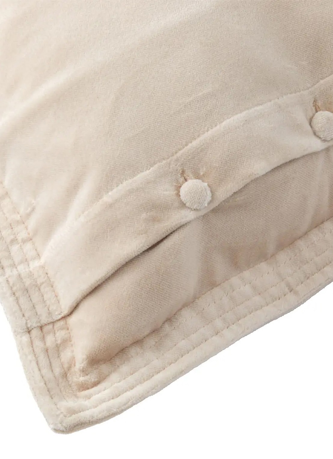 Ralph Lauren Cvelvet sierkussenhoes 50 x 50 cm - achterkant creme