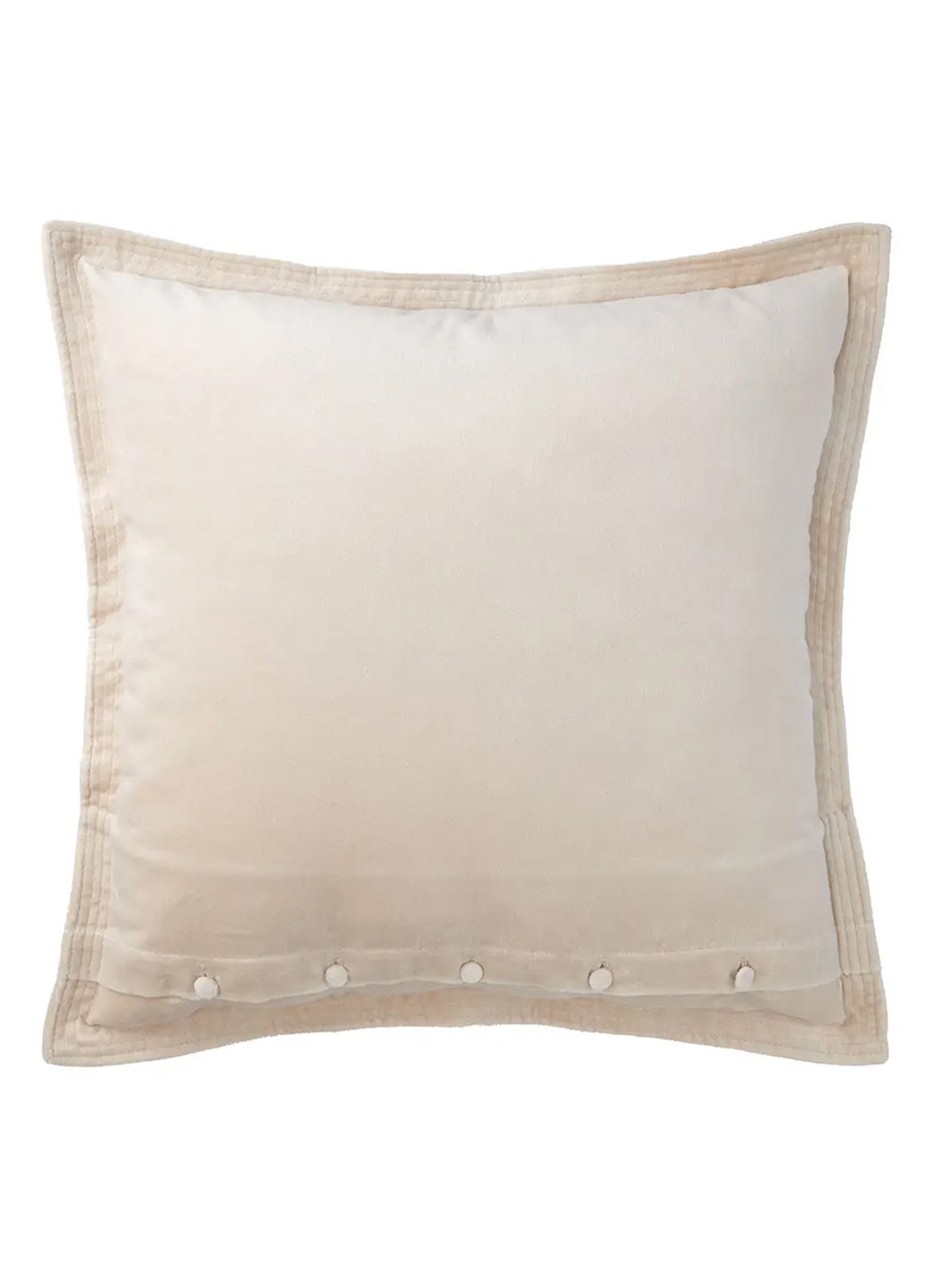 Ralph Lauren Cvelvet sierkussenhoes 50 x 50 cm - voorkant 3 creme