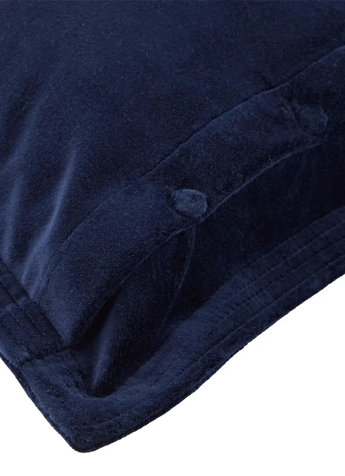 Ralph Lauren Cvelvet sierkussenhoes 50 x 50 cm - achterkant donkerblauw