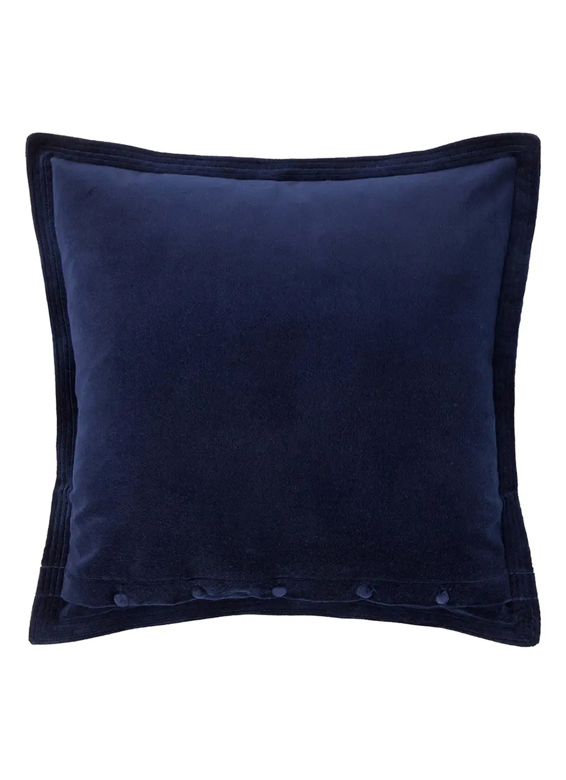 Ralph Lauren Cvelvet sierkussenhoes 50 x 50 cm - voorkant 3 donkerblauw