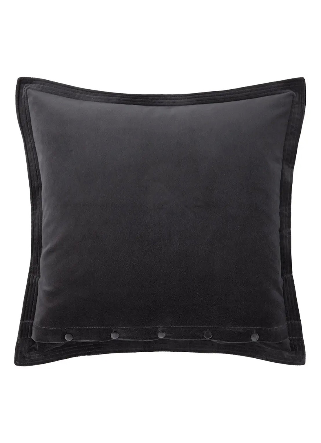 Ralph Lauren Cvelvet sierkussenhoes 50 x 50 cm - voorkant 3 antraciet