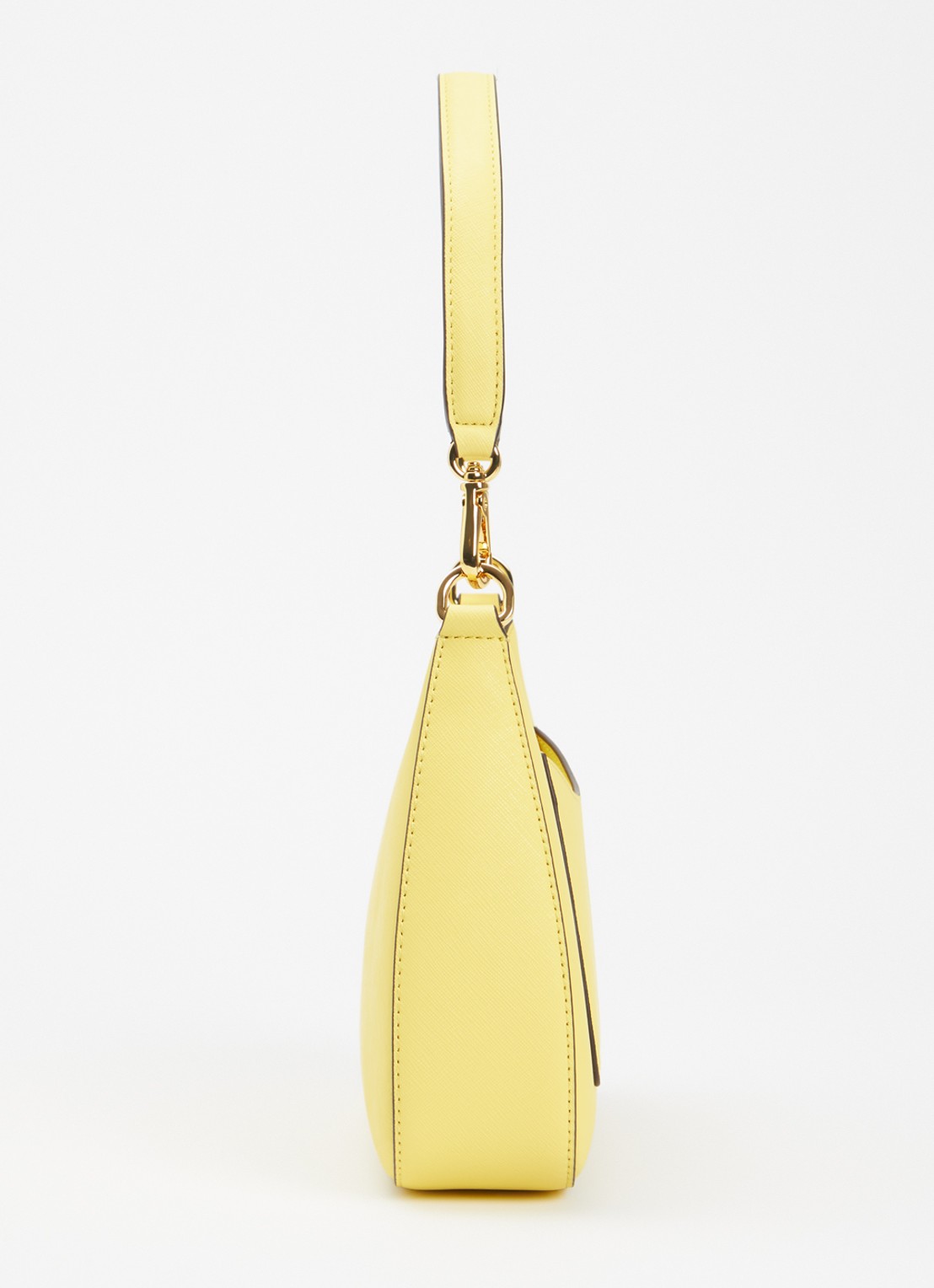 Ralph Lauren Danni M handtas van leer met afneembare schouderriem  - detail 4 geel
