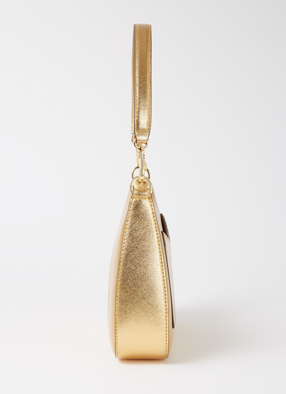 Ralph Lauren Danni schoudertas van leer - detail 3 goud