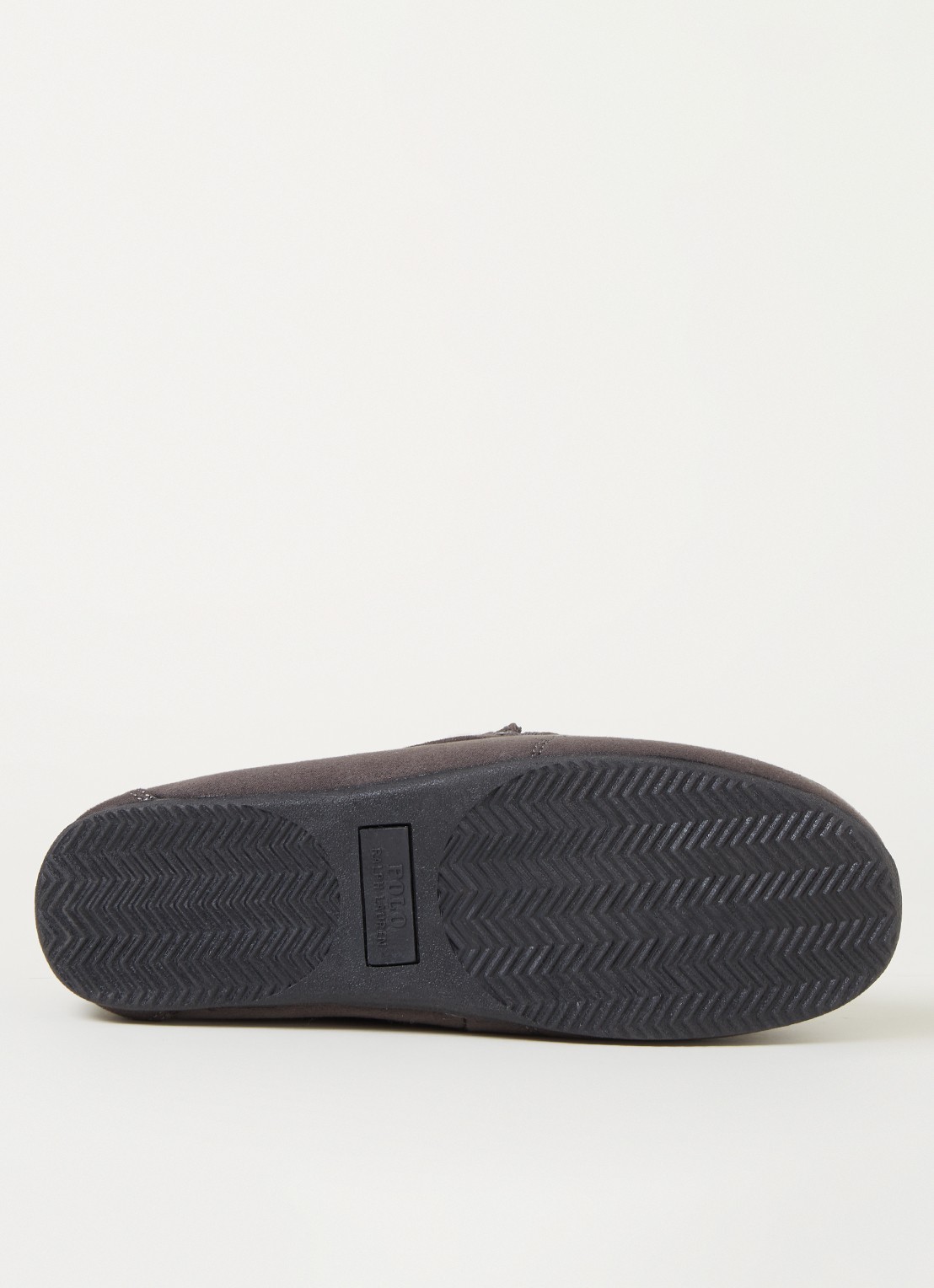 Ralph Lauren Declan pantoffel met logoborduring  - detail 5 bronsgroen