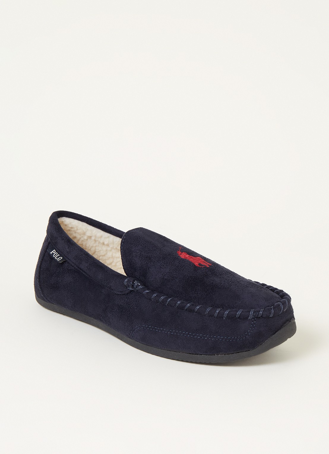 Ralph Lauren Declan pantoffel met logoborduring  - voorkant 5 indigo